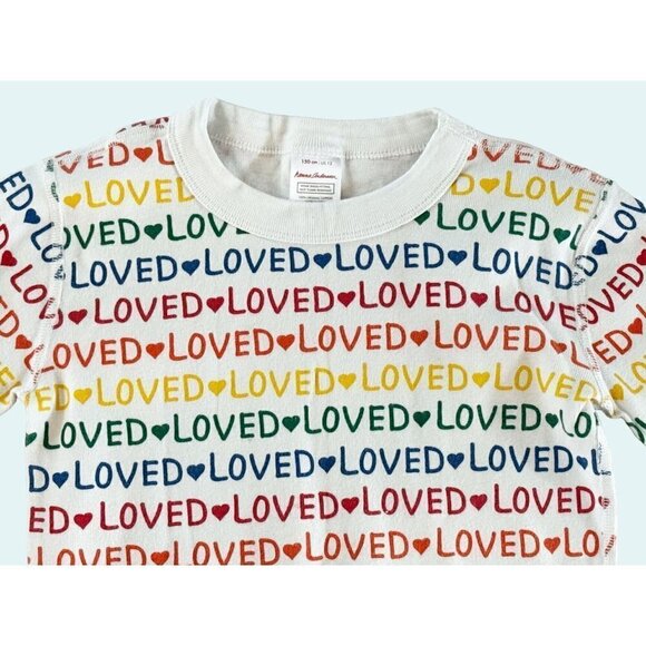 HANNA ANDERSON Kids GIrls Long Sleeve Thermal LOVED Top Shirt Size 12 - Picture 4 of 7